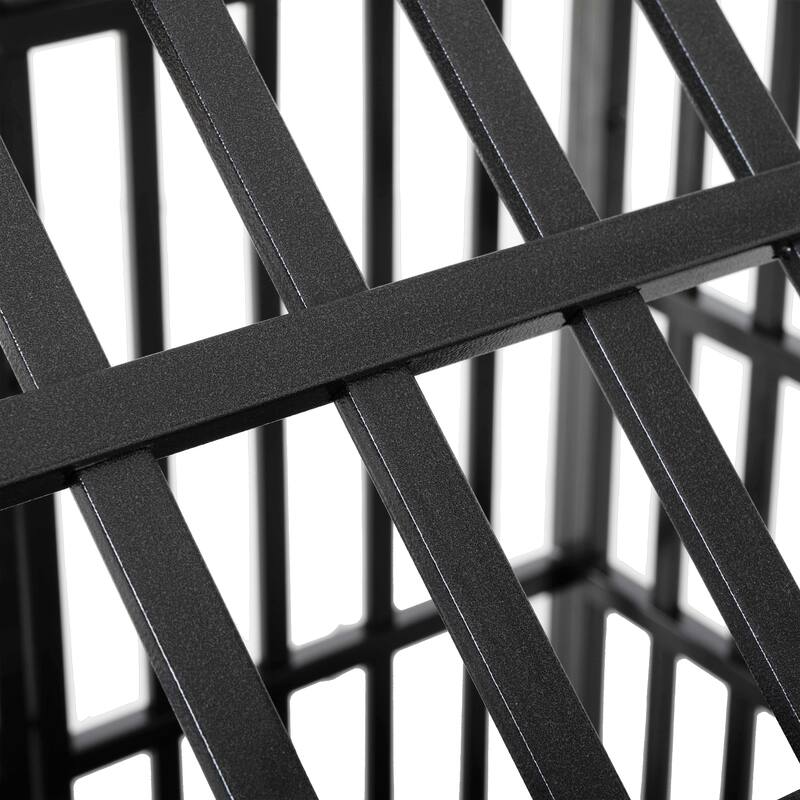 52" Crate Large Dog Cage with 4 Lockable Wheels and Removable Bottom Tray, Metal Dog Crate with Top Opening