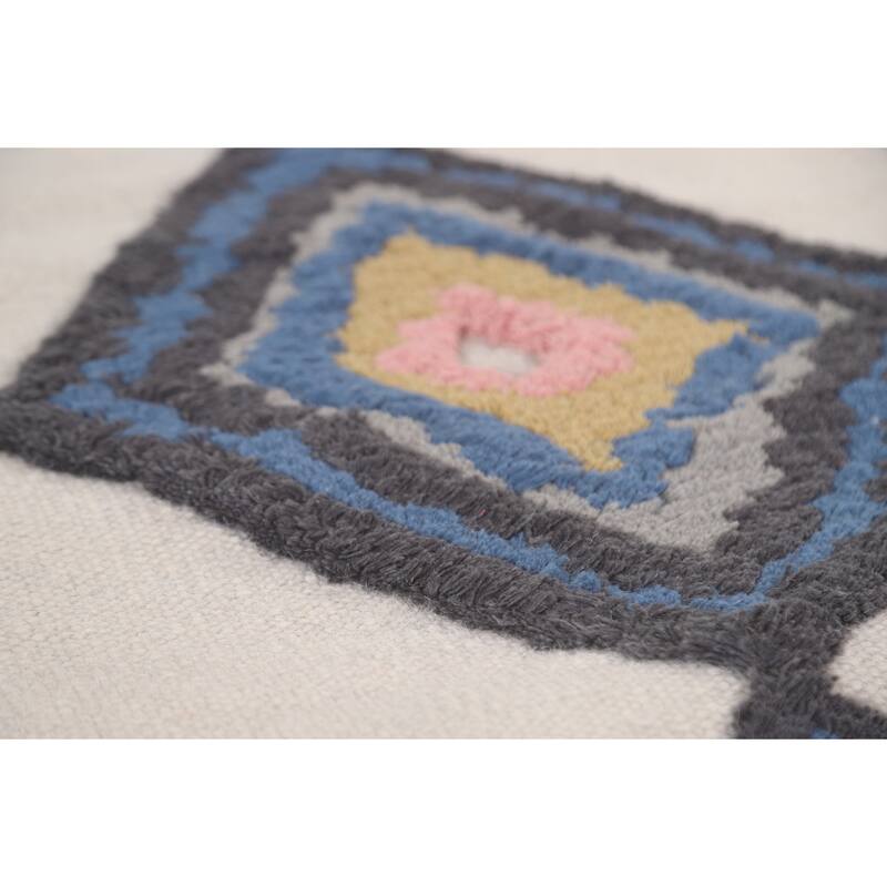 Moroccan Indian Area Rug Handmade Wool Carpet - 5'4"x 7'6"