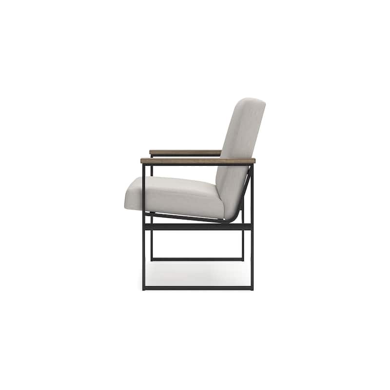 Signature Design by Ashley Montia Light Gray/Brown Home Office Desk Chair - 20.5" W x 24" D x 34.25" H