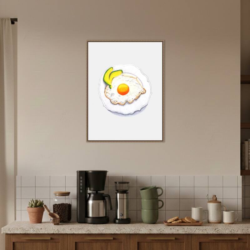 Huevo Frito Con Aguacate by Elizabeth C (23 x 30 in.), Framed Canvas Wall Art Print