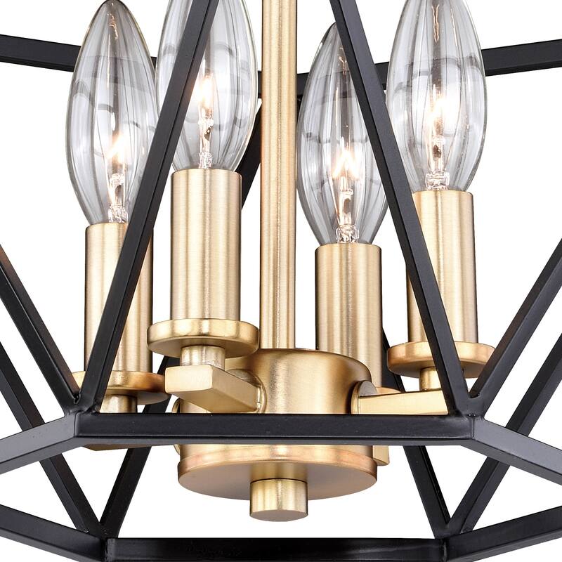 Vaxcel Lighting Turin 4 Light 14-1/2" Wide Semi-Flush Ceiling Fixture
