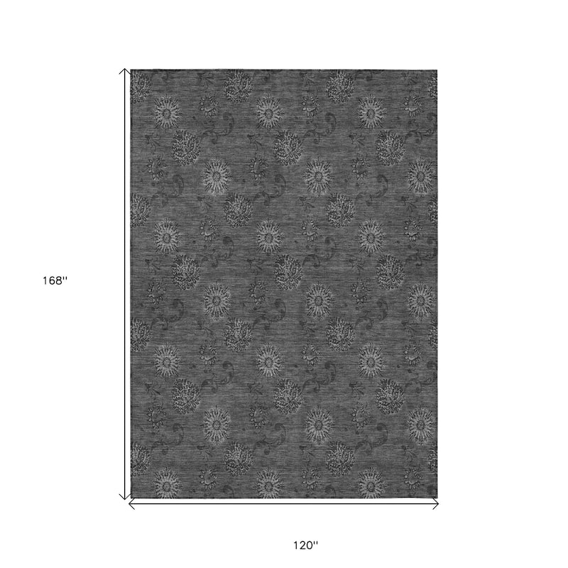 HomeRoots Floral Transitional Rectangle Outdoor Rug