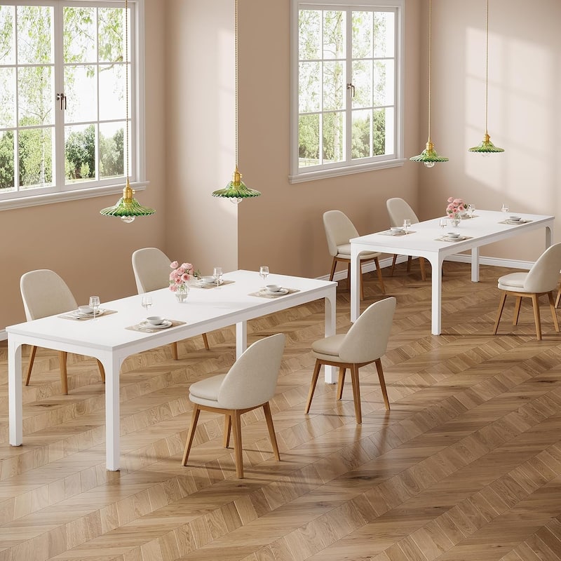 78.7" Rectangular Dining Table, Wood Kitchen Table for Home, Restaurant, Cafe, Office, Apartment, Bakery