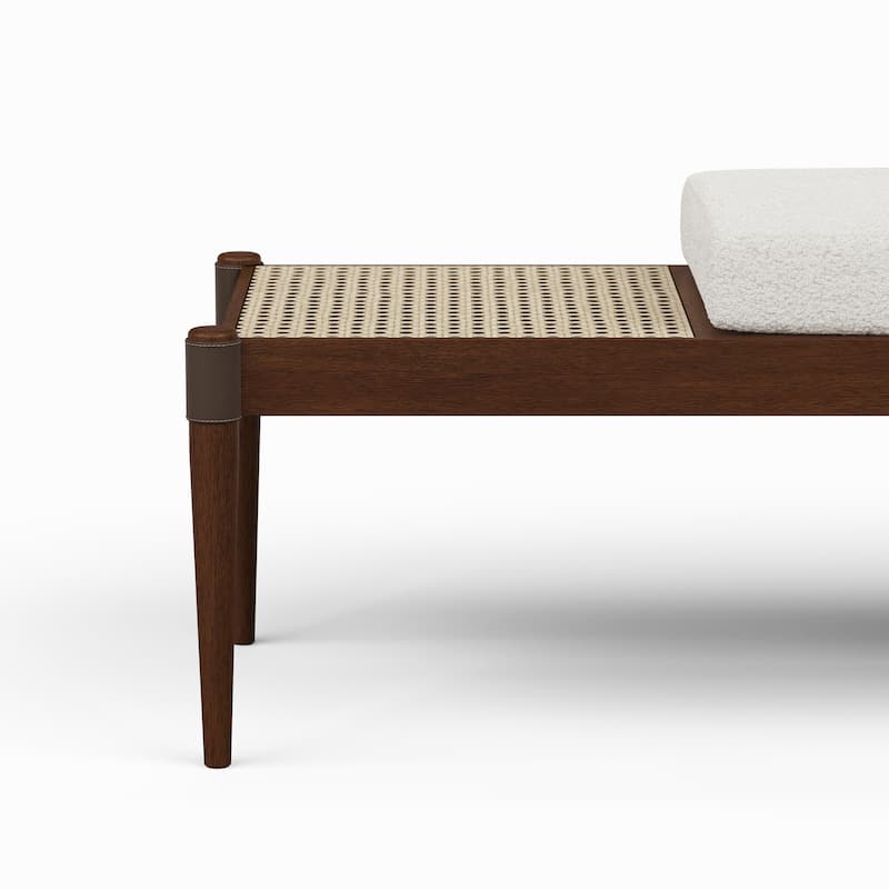 Modern Brazilian - Bello Bench - Noodles Natural Upholstery