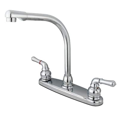 Kingston Brass Magellan Centerset Kitchen Faucet with Metal Lever