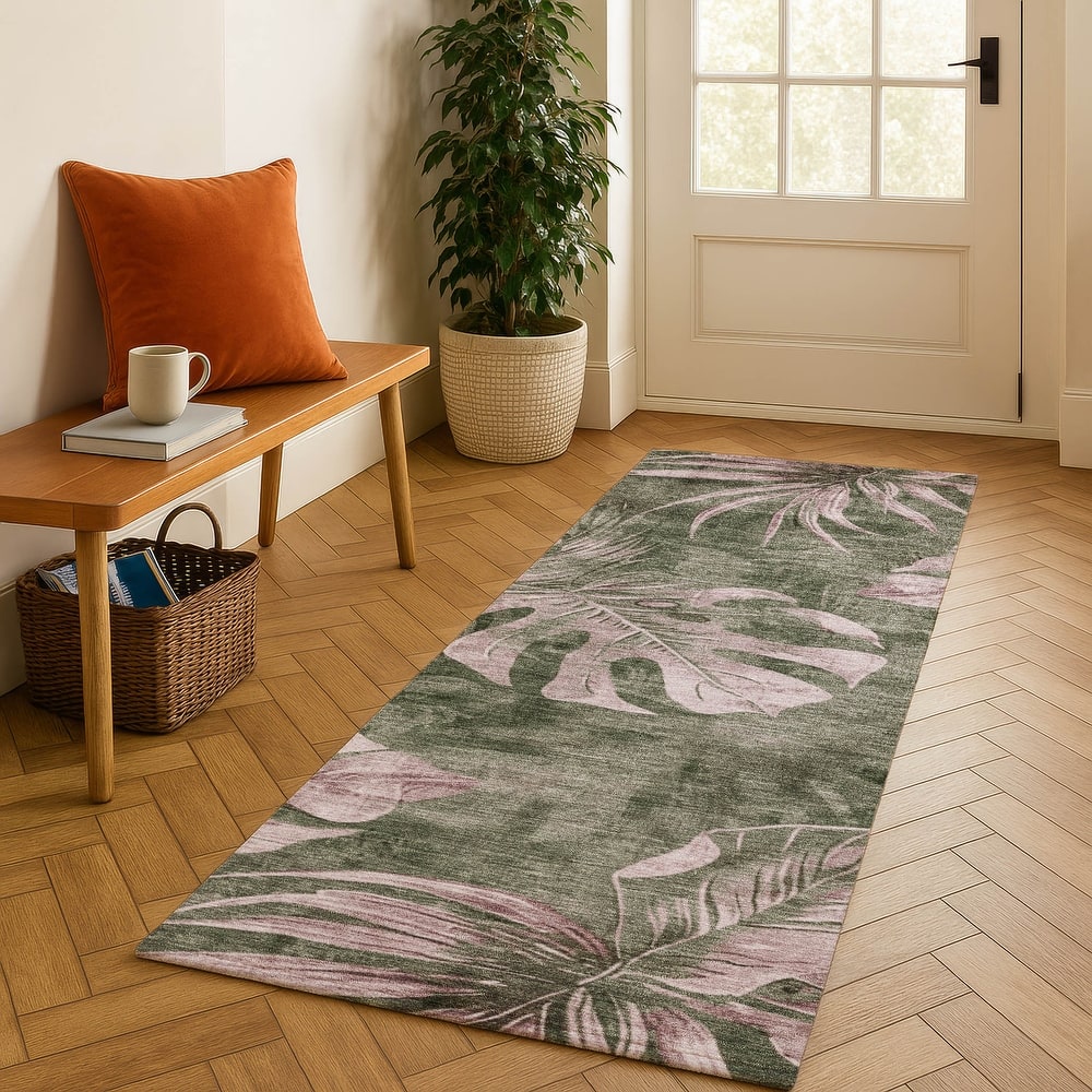 Premium Washable Super Soft Tropical Floral Mayfield Rug