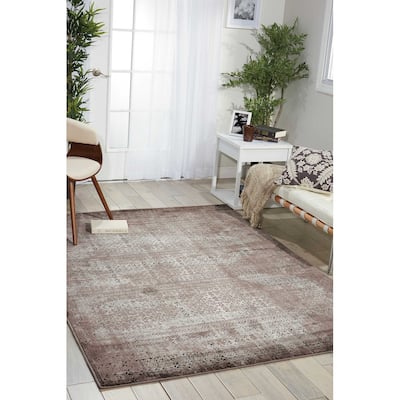 Nourison Karma Over-Dyed Distressed Vintage Abstract Area Rug