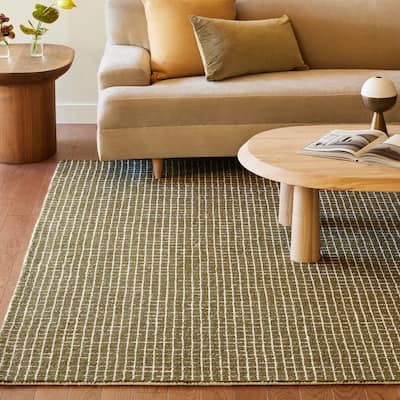 Arvin Olano x Rugs USA Co Melrose Checked Wool Area Rug