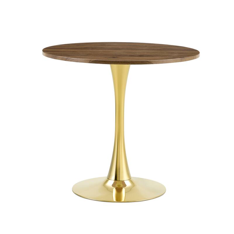 Kitchen Table with Thickened Tabletop, Round Tulip Dining Table, Bistro Table Circle Table Coffee Table