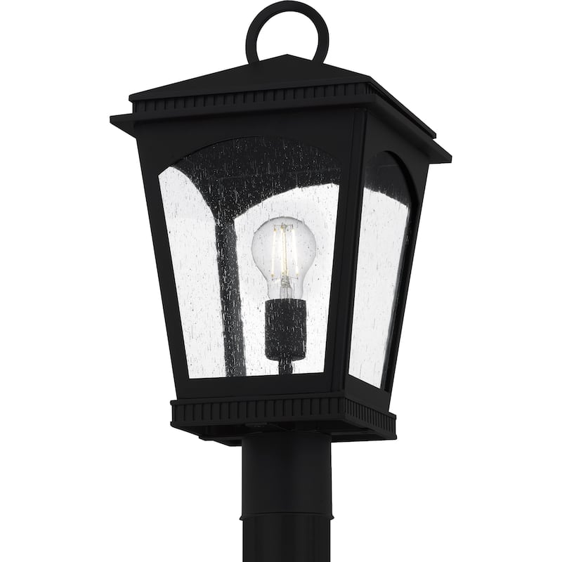 Huck 1-Light Earth Black Outdoor Post Lantern