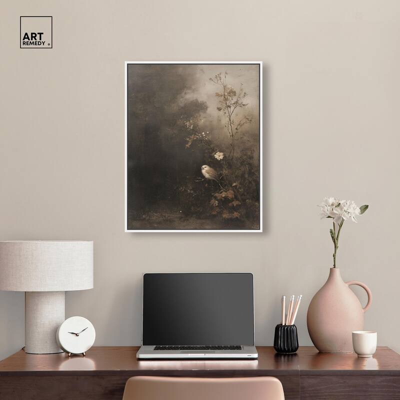 Owl in the Shadows II Canvas by Art Remedy