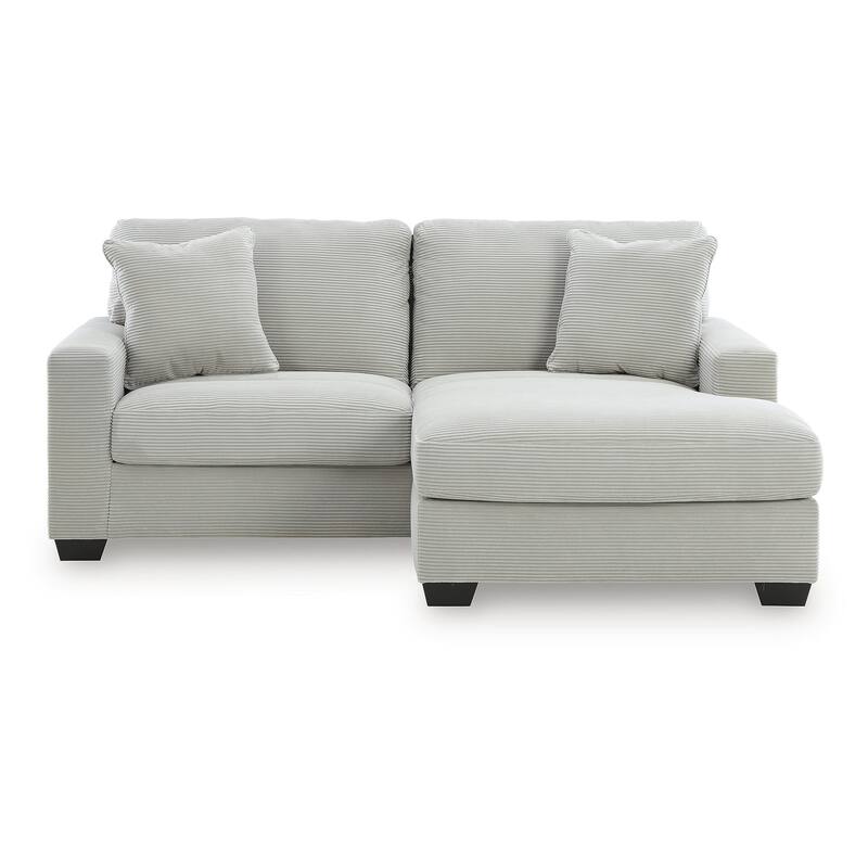 Signature Design by Ashley Ammon Light Gray Sofa Chaise - 85"W x 62"D x 40"H