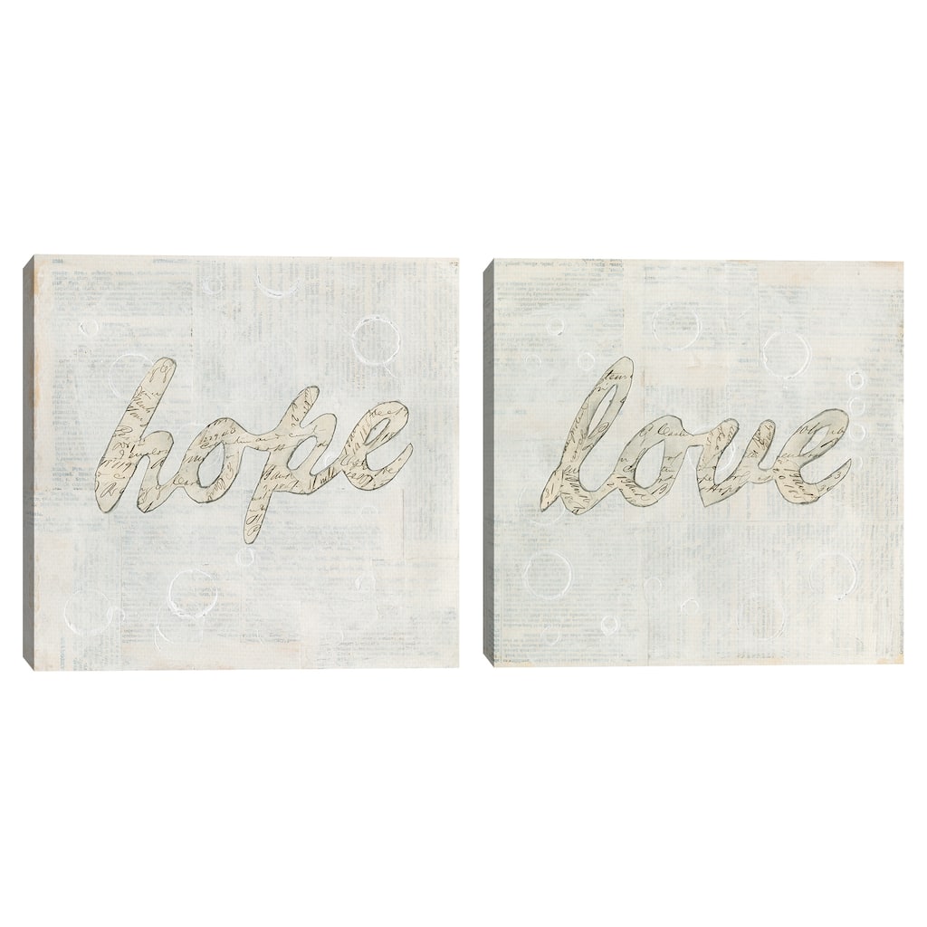 Inspiration Hope & Inspiration Love Canvas Art Prints