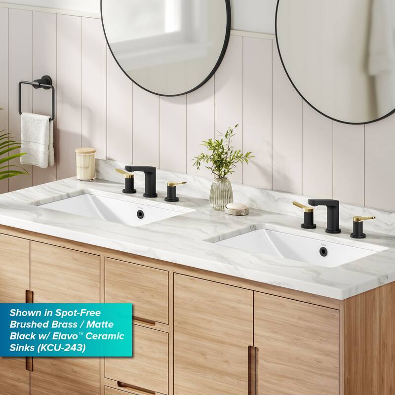 Kraus FUS-14103 Indy 1.2 GPM Widespread Bathroom Faucet with Pop-Up