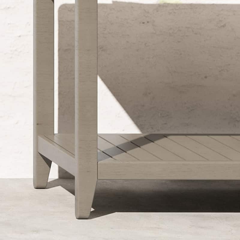 Homestyles Sustain Gray Wood Outdoor Sofa Table - 46" x 18" x 28"
