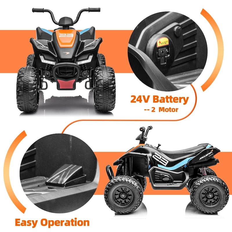 Kids Ride on ATV, 24V Battery Powered Kids Electric Vehicle