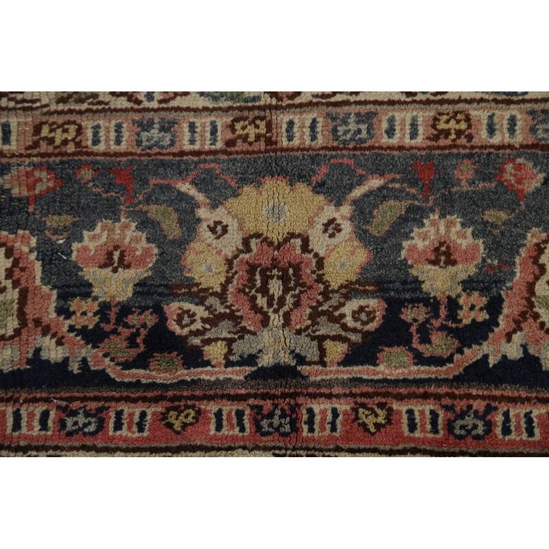 Antique Vegetable Dye Authentic Oushak Turkish Wool Area Rug Handmade - 8'11" x 11'7"