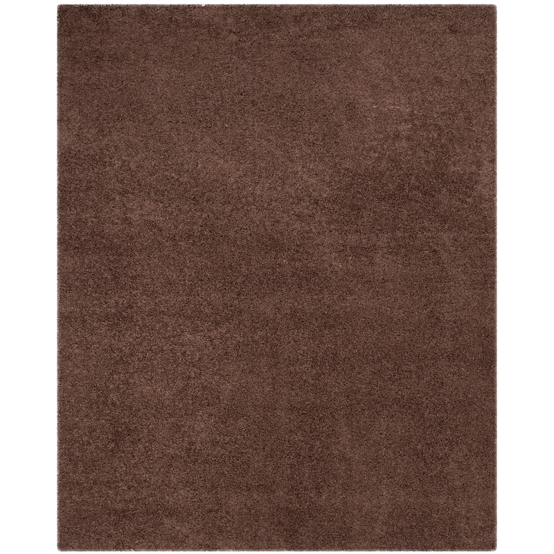 SAFAVIEH Laguna Shag Verdiana Solid Color 2-inch Thick Rug. - 8' x 10' - Brown - Rectangle