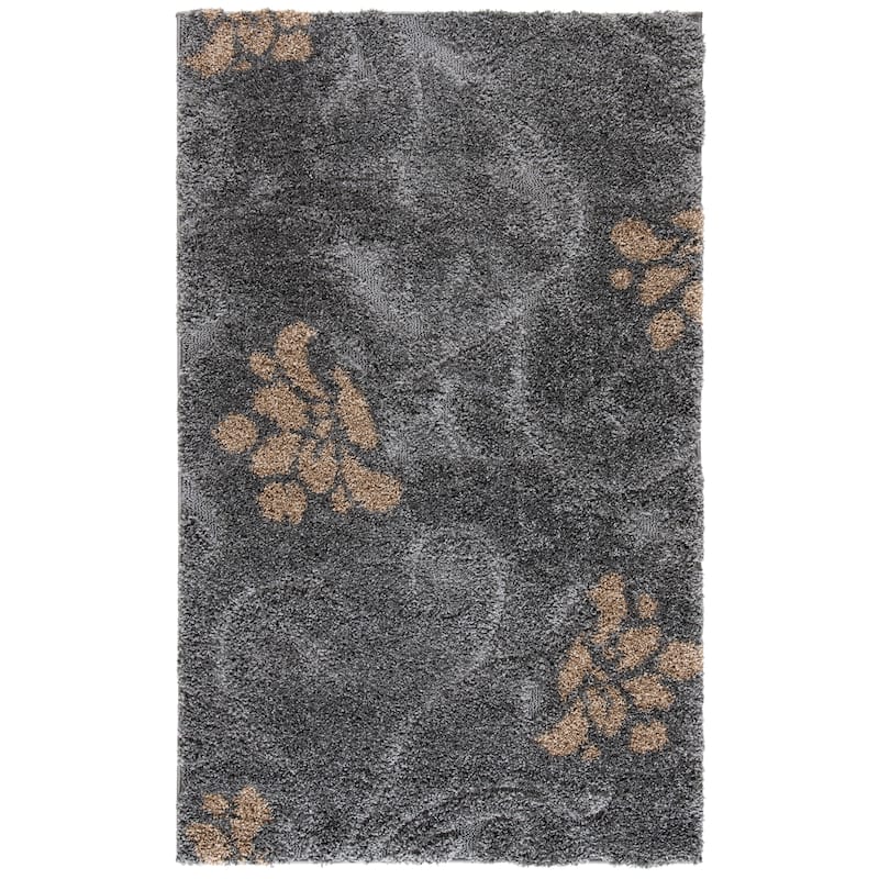 SAFAVIEH Florida Shag Nanny Floral Scroll 1.2-inch Thick Rug