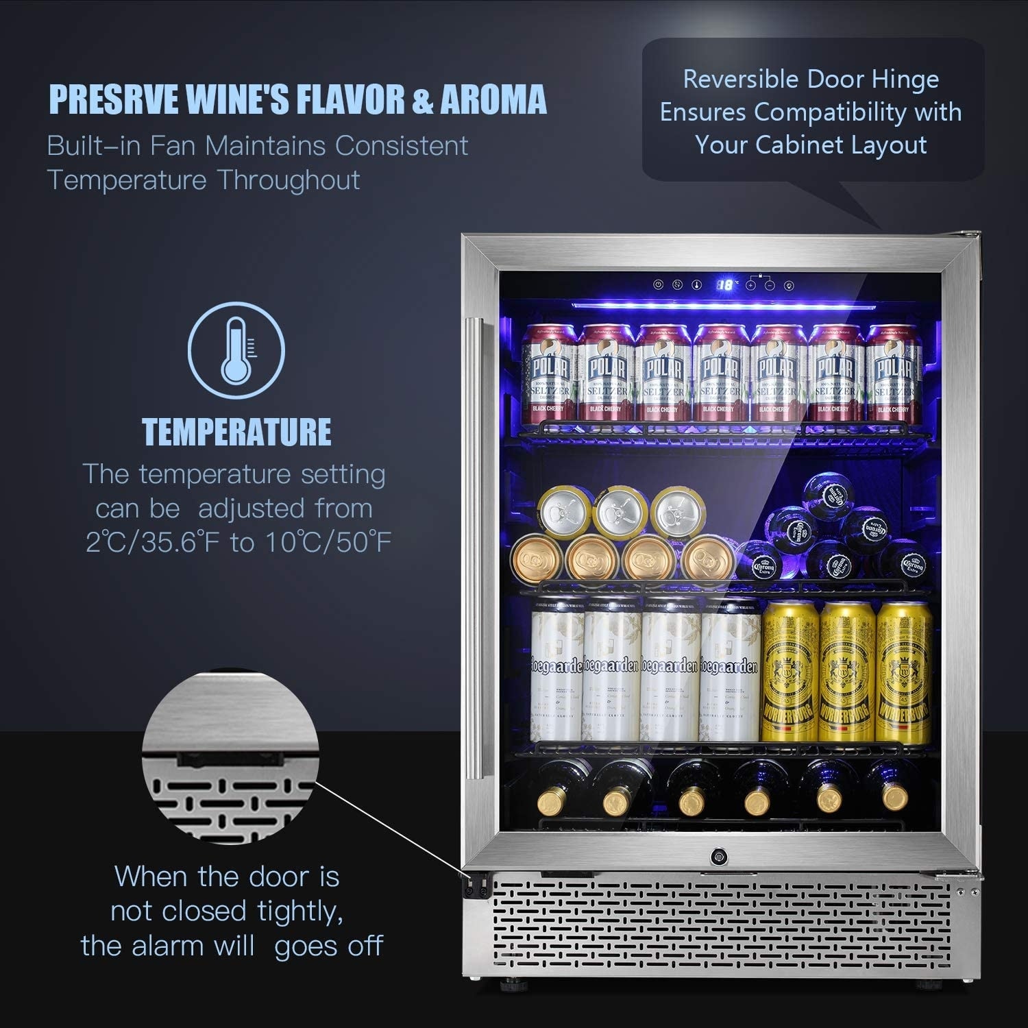 Stay Cool This Summer with the 24-Inch Mini Fridge with Ice Maker