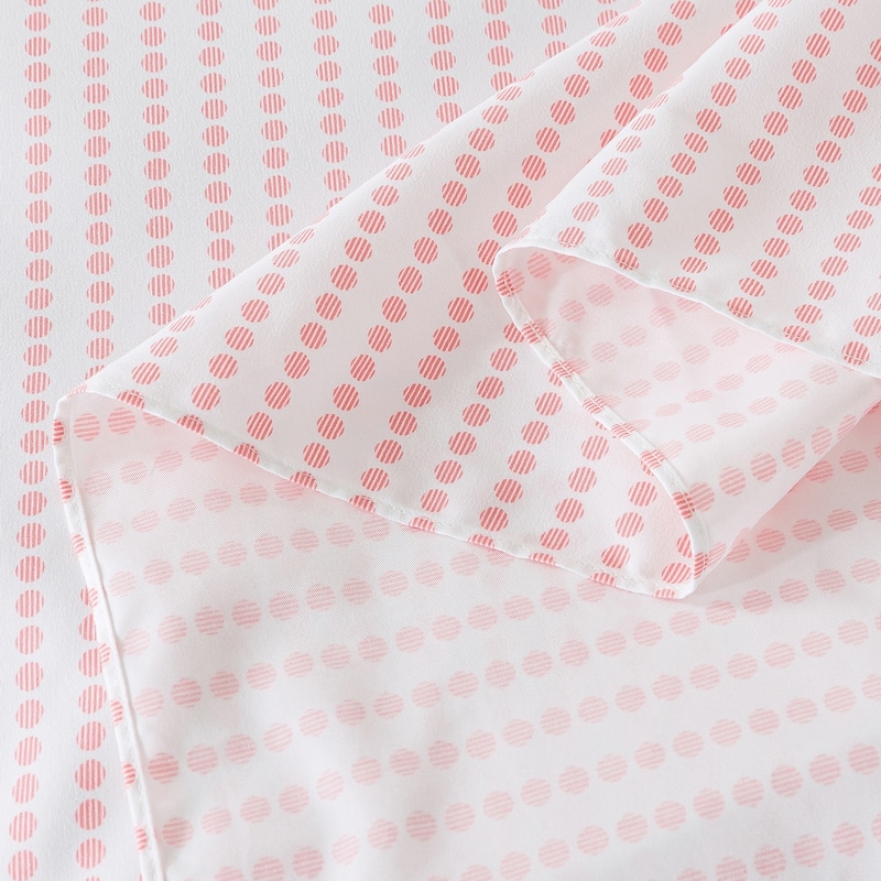 Dot Bedspread with 30" Ruffled Skirt Shabby Chic Farmhouse Style