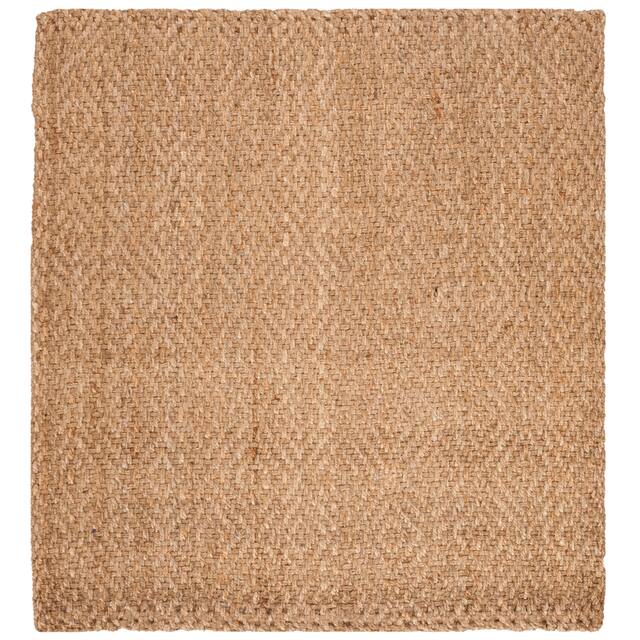 SAFAVIEH Handmade Natural Fiber Svana Jute Rug - 5' x 5' Square - Natural