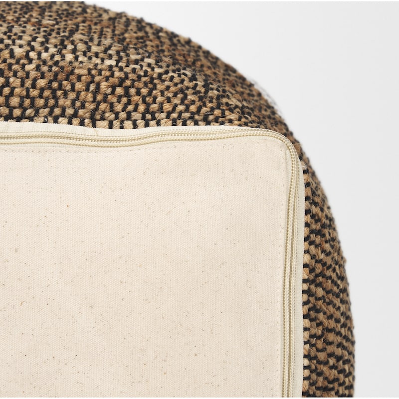Samiya Jute w/ White Cotton Pouf