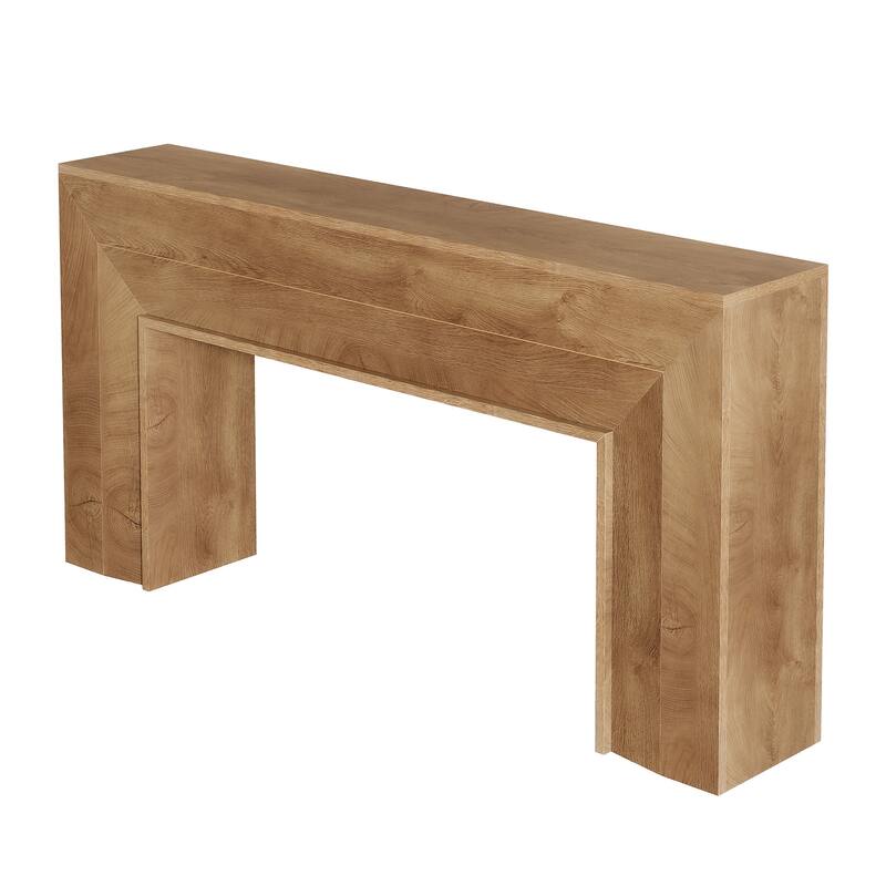 63" Long Wooden Console Table, Narrow Sofa Tables Behind Couch - 11.81" D x 62.99" W x 33.46" H