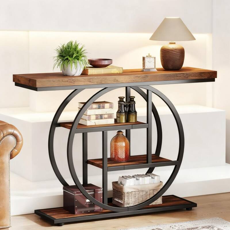 41.3" Console Table Sofa Table Entryway Console Table Narrow Wood Accent Tables