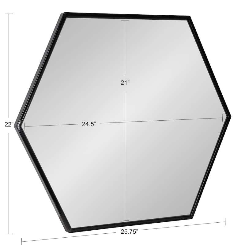 Kate and Laurel McNeer Glam Hexagon Framed Wall Mirror