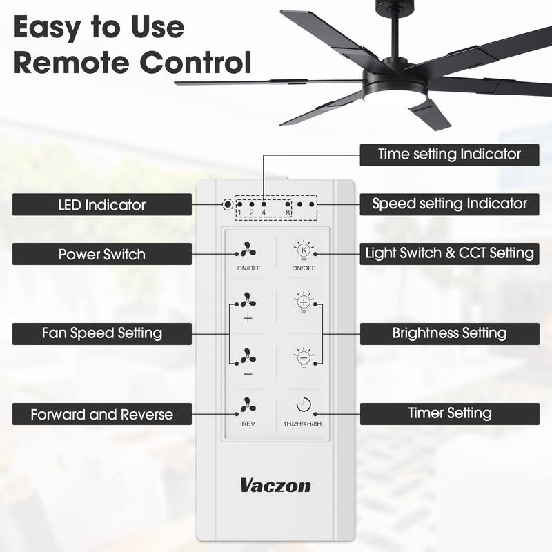 60 in.Smart Matte Black Integrated LED Dimmable Ceiling Fan with Light and Remote and APP Control
