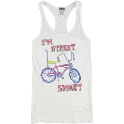 Scratch Womens I'm Street Smart Racerback Tank Top,, White, Medium