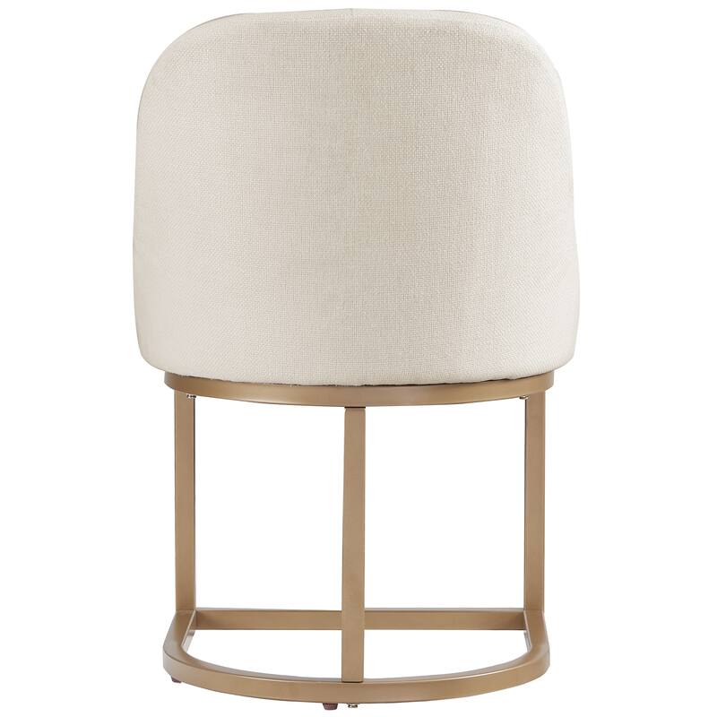 Leick Home Barrelback Dining Chair with Metal Base Set of 2