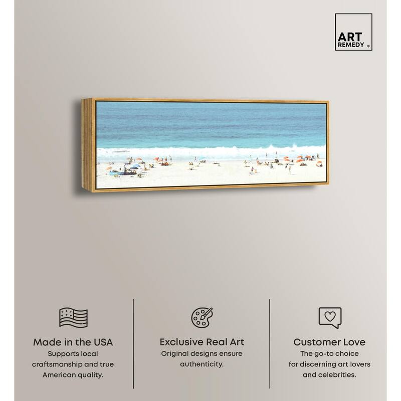 Beach Panorama Love Panoramic Canvas by Art Remedy