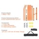 preview thumbnail 12 of 10, Red Steel and Fiberglass Volleyball Net, 14ft Wide, Adjustable Height, Portable and Weather-Resistant