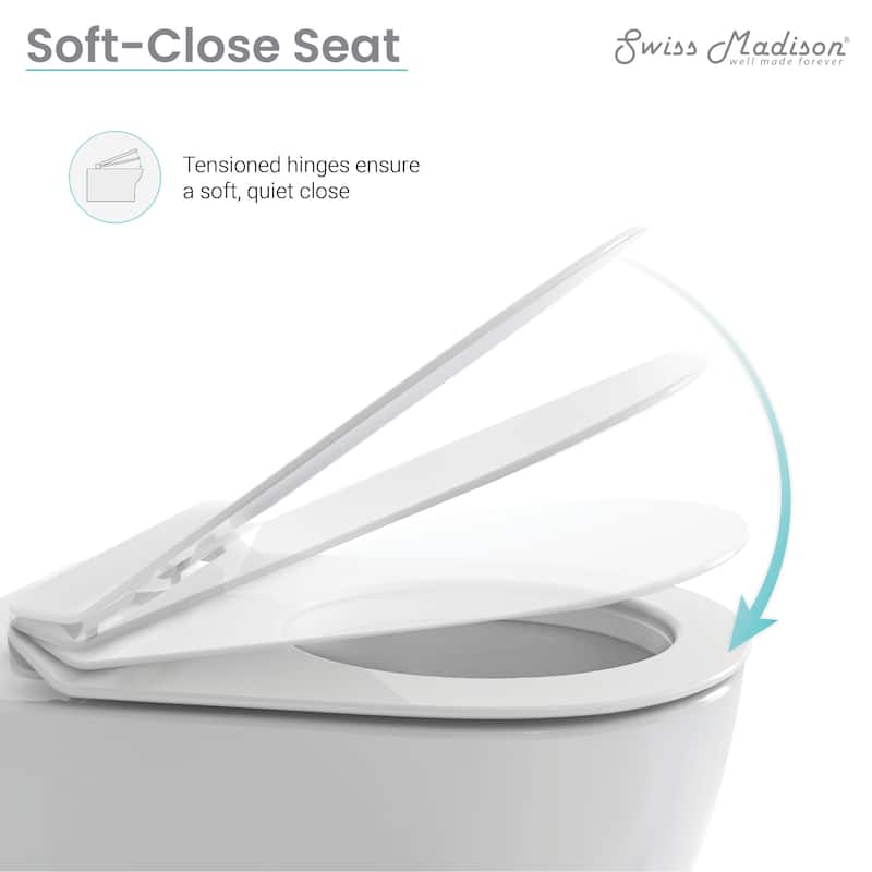 Ivy Wall Hung Elongated Toilet Bowl 0.8/1.28 GPF Dual Flush