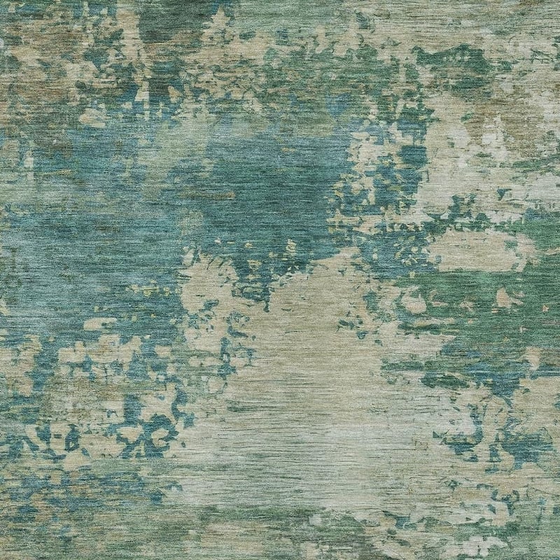 HomeRoots Abstract Transitional Rectangle Outdoor Rug - 5' X 8'