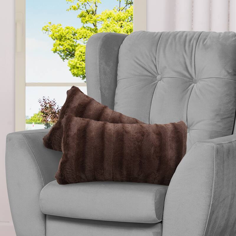Cheer Collection Decorative Throw Pillows (Set of 2) - Chocolate