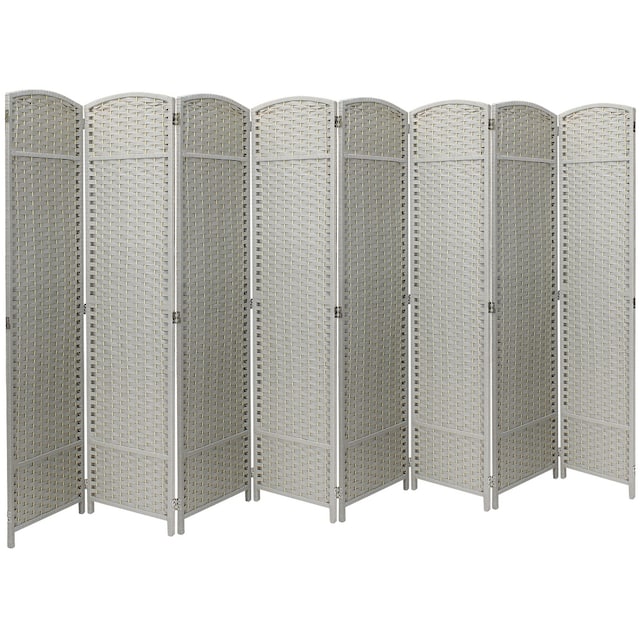 Room Divider Folding Privacy Screen Tall Partition Foldable Wall Panel - Beige