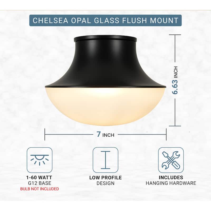 Kenroy Home Chelsea 1-Light Flush Mount