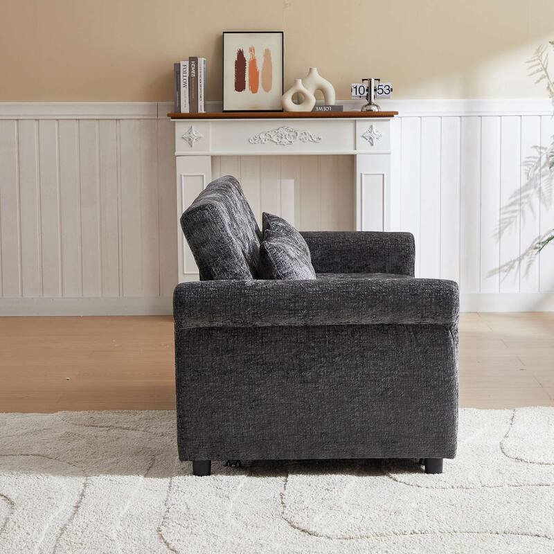 58.27 "cushioned sofa bed with adjustable backrest