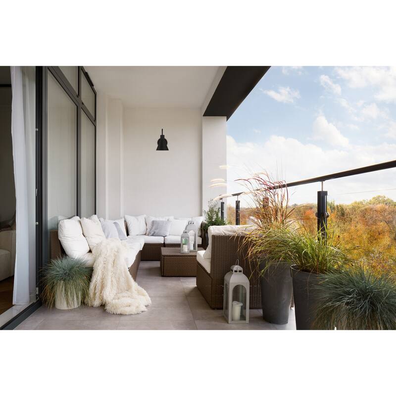 Access Lighting Solano Outdoor LED Wall Mount - Round Backplate - Cone Shade