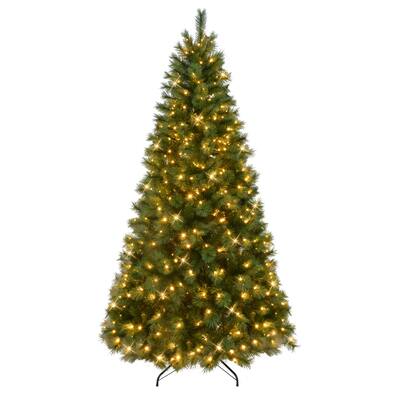 Puleo International 7.5' Pre-Lit Artificial Wyoming Pine Tree with Multi-Function LED Lights