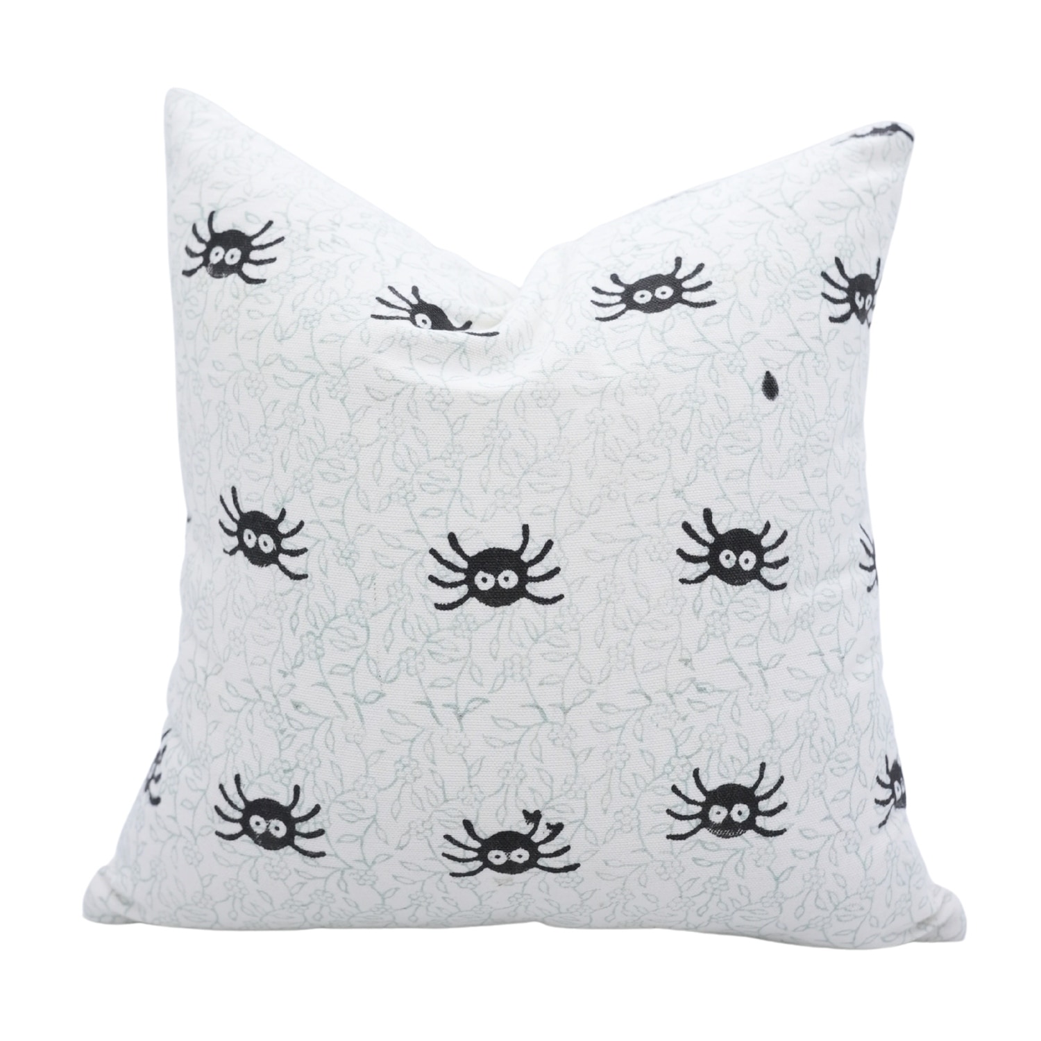 Fabdivine Home Decorative Accent Green Cotton Cushion Case Halloween, Skeleton