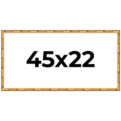 45x22 Frame Gold Bamboo Picture Frame Modern Photo Frame Includes UV Acrylic Shatter Guard Front Acid Free Foam Backing Board