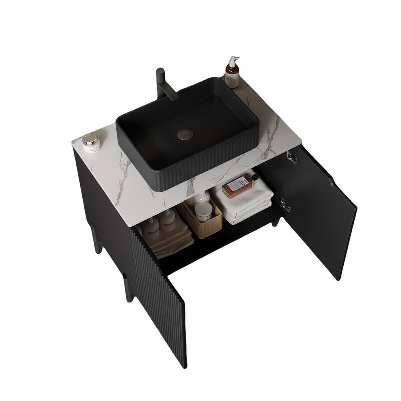 Freestanding Bathroom Vanity with Sink and 2 Doors