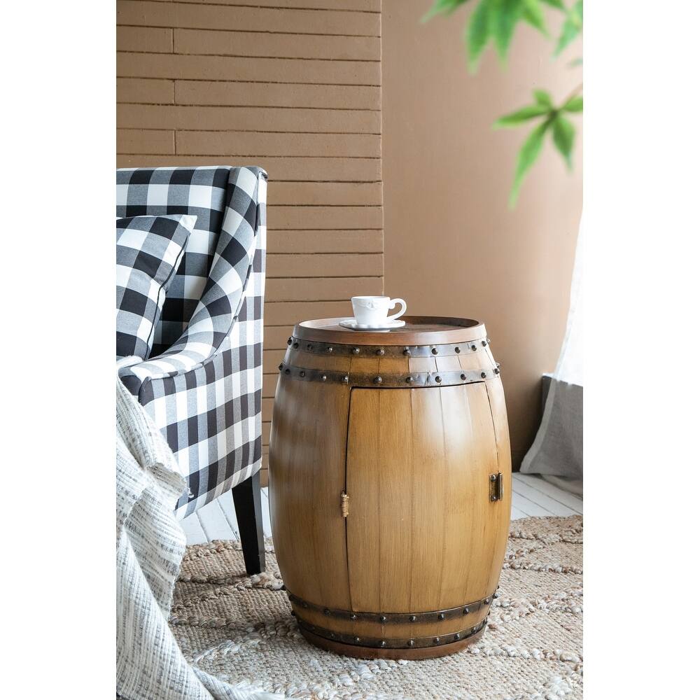 20.5x20.5x24" Drum Side Table