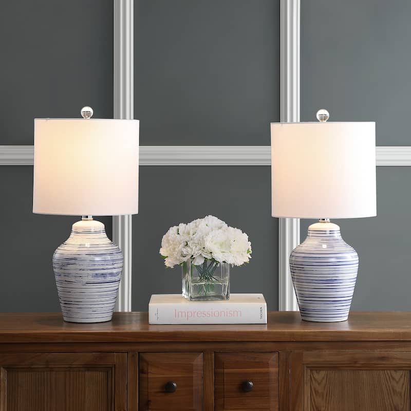 SAFAVIEH Lighting Mariola 21-inch LED Table Lamp (Set of 2) - 10"x10"x21" - 10Wx10Dx21H