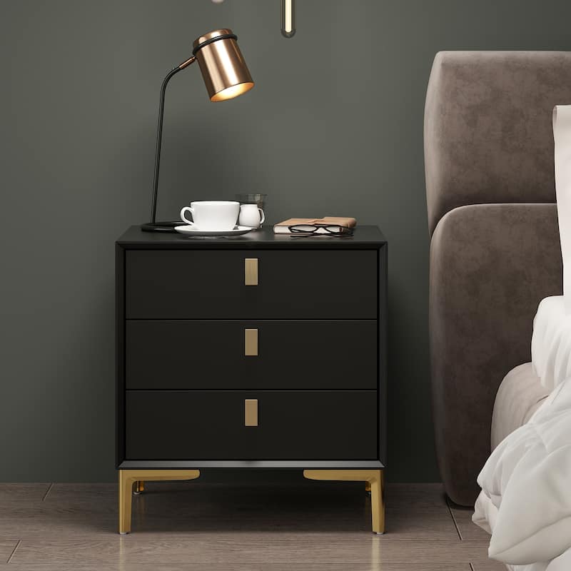 Timechee 3-Drawer Nightstand End Table Bedside Table