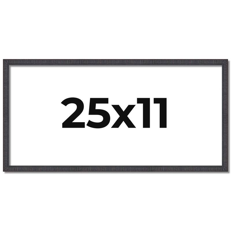 25x11 Frame Brown Solid Wood Picture Frame - Complete Modern Photo